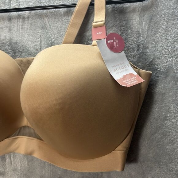 NWT New Cacique Tan Lightly Lined Multi Way Strapless Underwire Bra Size 40F - Picture 2 of 8